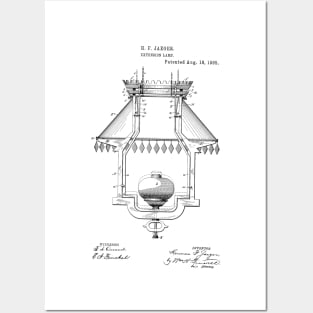 Extension Lamp Vintage Patent Hand Drawing Posters and Art